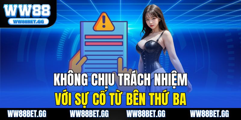 Không chịu trách nhiệm với sự cố từ bên thứ ba.